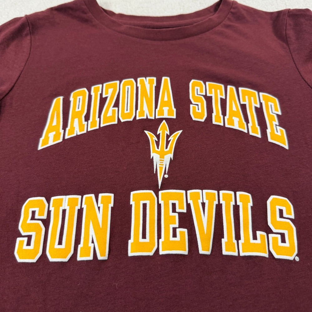 ASU Sun Devils Graphic T-Shirt XS Maroon Good Condition